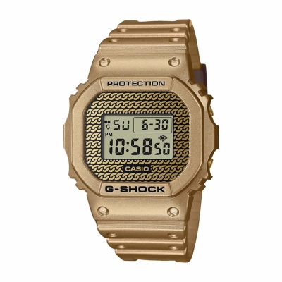 Ceas QUARTZ Unisex CASIO DWE-5600HG-1 transparent auriu