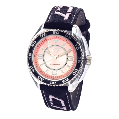 Ceas QUARTZ UNISEX CHRONOTECH CC6280L-07 transparent negru roz