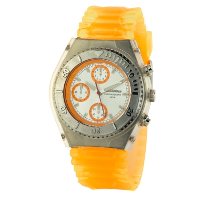 Ceas QUARTZ UNISEX CHRONOTECH CT7284-05 gri portocaliu argintiu