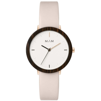 Ceas QUARTZ Unisex MAM MAM636 maro roz alb