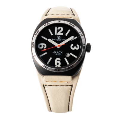 Ceas QUARTZ UNISEX MONTRES DE LUXE 09BK-2501 argintiu alb negru