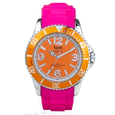 Ceas QUARTZ UNISEX TOM WA00122 gri roz portocaliu