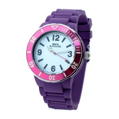 Ceas QUARTZ UNISEX WATX RWA1623-C1520 violet mov alb