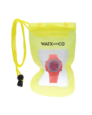 Ceas QUARTZ UNISEX WATXANDCO WASUMMER20_2 transparent portocaliu roz