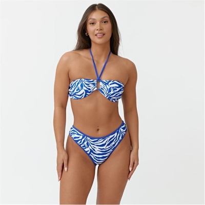 Be You Zebra Print High Leg Bikini Brief