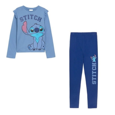 Camasa Character Lilo and Stitch Maneca Lunga T- and Legging Set Blue