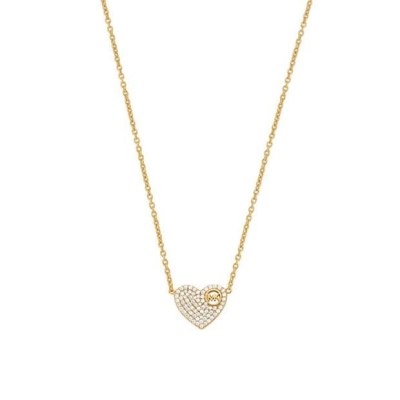 Michael Kors Cubic Zirconia Love Heart Pendant Necklace