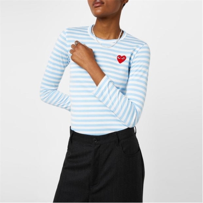 COMME DES GARCONS PLAY Stripe Heart Top