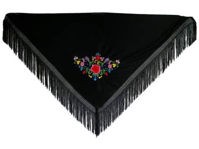 SHAWL FLAMENCO PGN3928 pentru Femei negru