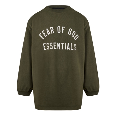 Tricou FEAR OF GOD ESSENTIALS Jersey Crewneck copil