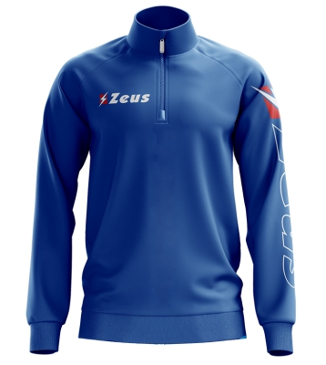 Bluza sport PILE MEZZA cu fermoar Zeus albastru roial