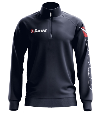 Bluza sport PILE MEZZA cu fermoar Zeus bleumarin