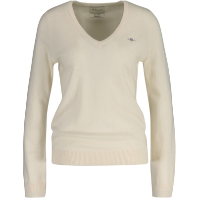 Gant EXTRAFINE LAMBSWOOL V-NECK CREAM S