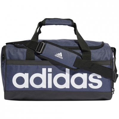 Geanta box adidas Essentials Linear Duffel Small navy blue and white HR5353