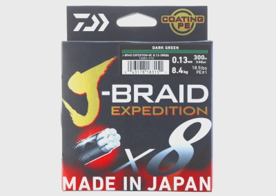 J-BRAID EXPEDITION X8E 006MM 5,20KG 150M VERDE DAIWA