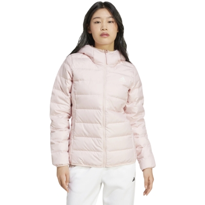 Jacheta adidas Essentials Light Down Hooded 's light pink IX8931 dama