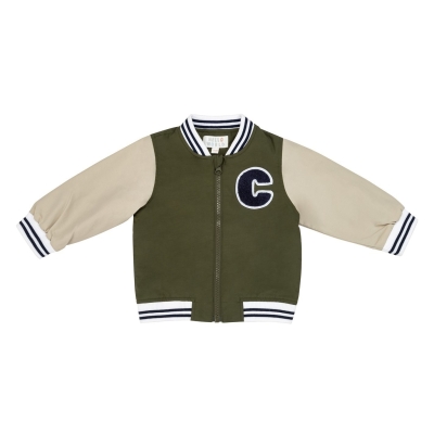 Jacheta Hello World Boy Varsity Green bebelus