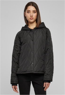 Jacheta Oversized Diamond Quilted Hooded dama Urban Classics