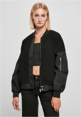 Jacheta Oversized Sherpa Mixed Bomber dama Urban Classics