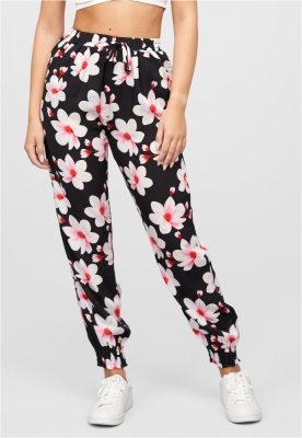 Viskose Hose mit Bndchen 2-Pockets Big Flowers Cloud5ive