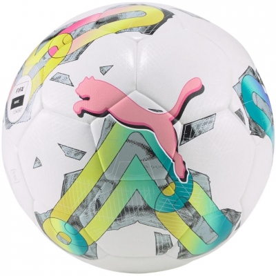 Minge Fotbal Puma Orbita 4 HYB FIFA Basic white-green-pink 83778 01