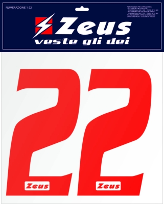 NUMERAZIONE 1-22 cm 10 Zeus rosu