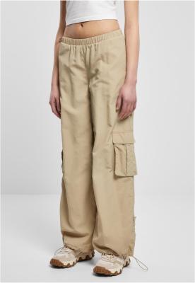 Pantalon Wide Crinkle Nylon Cargo dama Urban Classics