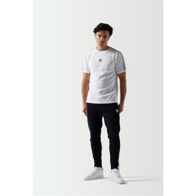 11 Degrees Colour Block Slim Fit Joggers - Black / White