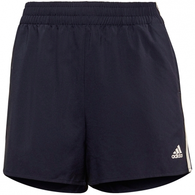 Pantalon scurt Combat Spodenki damskie adidas Woven 3-Stripes Sport granatowe GT0188