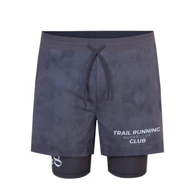 Pantalon scurt Combat Karrimor Running Club Trail 2-in-1 barbat