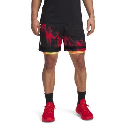 Pantalon scurt Combat Under Armour Curry Statement barbat