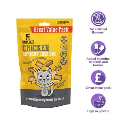 Rosewood Crunchy Chicken Cat Cushions Treats