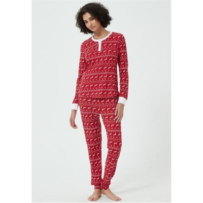 Pijama Linea Waffle Fairisle Set