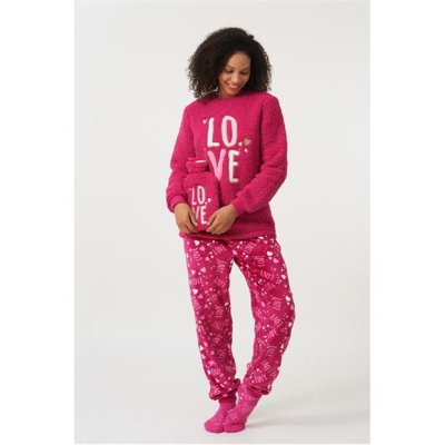 Pijama Set Cadou Sticla Apa Linea Love and Hot