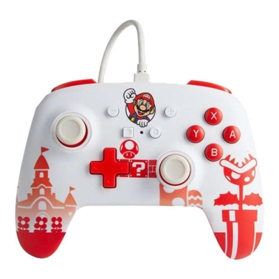 PowerA Switch Enhanced Wired Controller - Mario Red/White