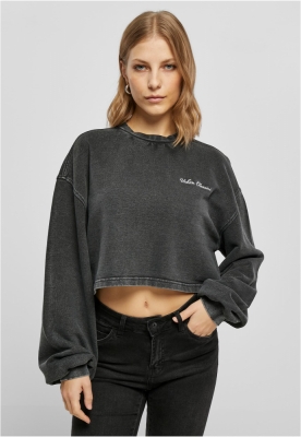 Cropped Small Embroidery Terry Crewneck dama Urban Classics