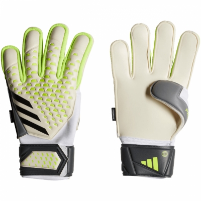 Rekawice bramkarskie adidas Predator Match Fingersave bialo-zielone IA0877