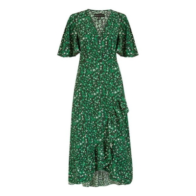 Rochie Mela London Mela London Greenleopard Print Wrap