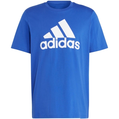 Men's Adidas Essentials Single Jersey Big Logo Blue IC9351