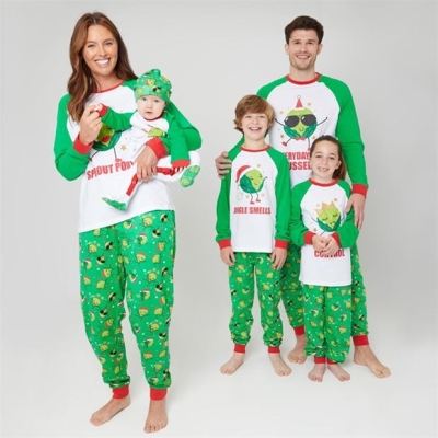 Linea Unisex Family Christmas Sprout Sleepsuit bebelus