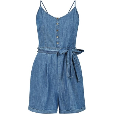 Yumi Yumi Blue Denim Playsuit