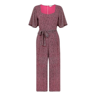 Yumi Yumi Pink Mini Leopard Print Jumpsuit