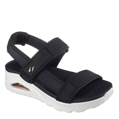 Sanda Skechers T-Strap Debossed Adjustable Sling B Flat dama