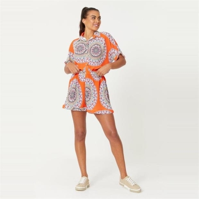 Camasa Be You Pleated Print and Short Co-ord Set