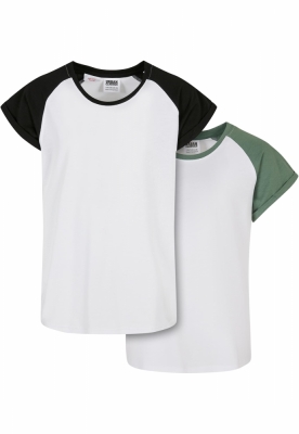 Tricou Contrast Raglan 2-Pack fetita Urban Classics