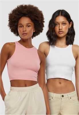 Cropped Rib Top 2-Pack dama Urban Classics