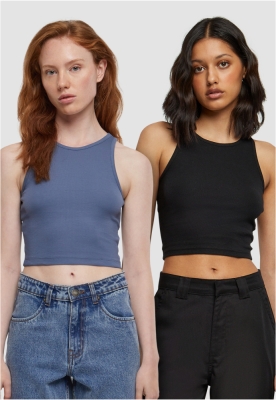 Cropped Rib Top 2-Pack dama Urban Classics