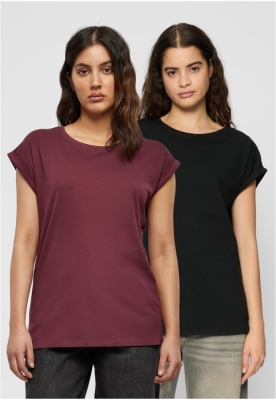 Tricou Extended Shoulder 2-Pack dama Urban Classics