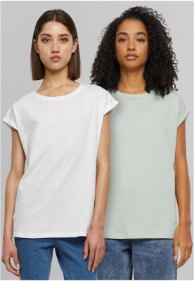 Tricou Extended Shoulder 2-Pack dama Urban Classics