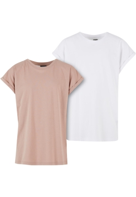 Tricou Extended Shoulder 2-Pack fetita Urban Classics